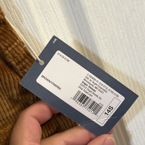 NWT Universal Thread Women 14 Short Corduroy Pants Brown High Rise Bootcut - Picture 6 of 16
